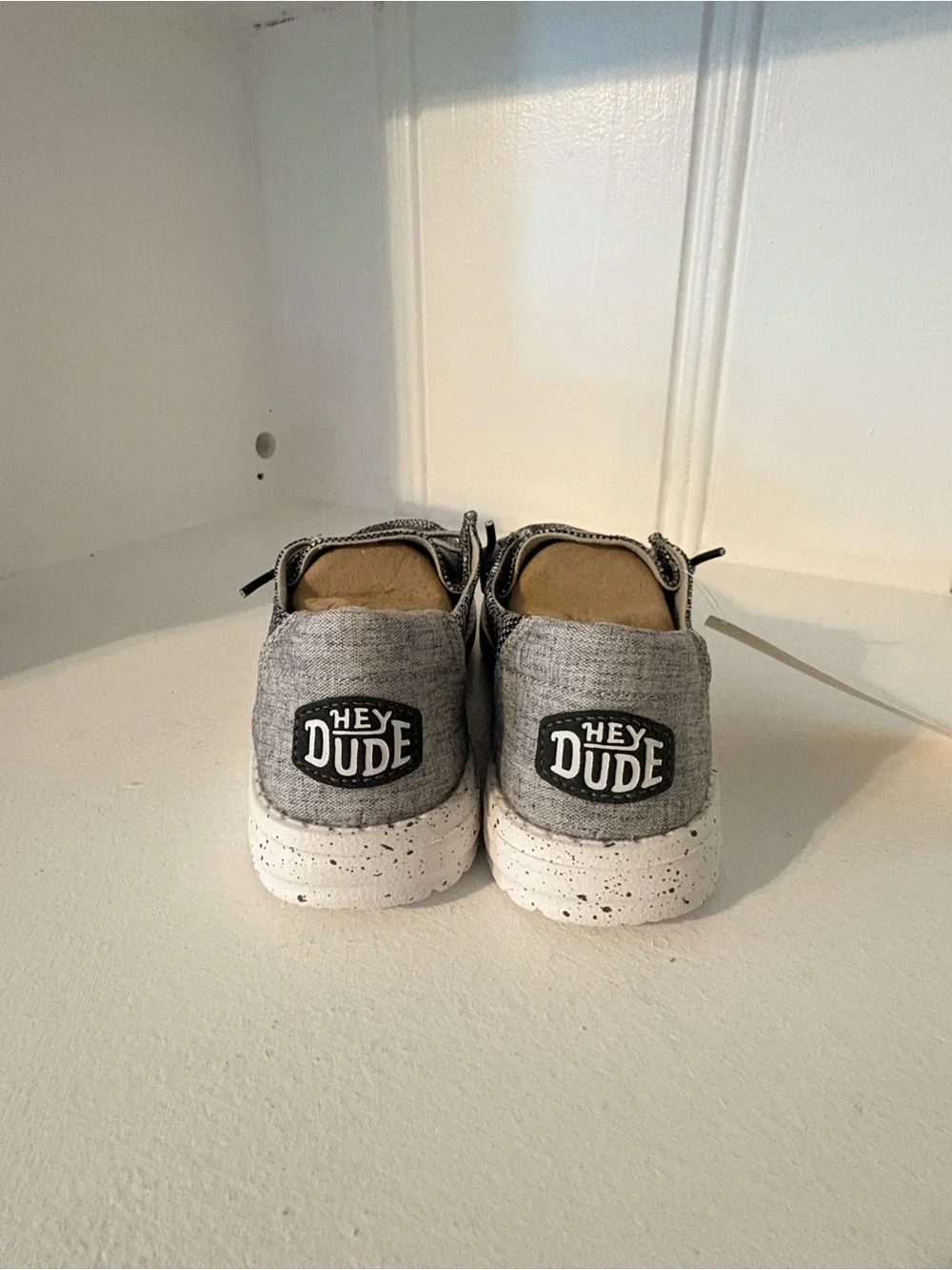 Hey Dude Wally Knit Slip-On Shoe - Black/Gray